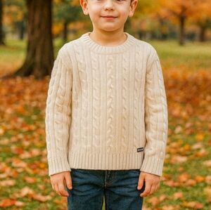 Abercrombie & Fitch Cream Cable Knit Sweater